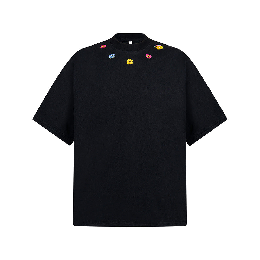 Hip Hop Clothes New York Summer Short Sleeve Crew Neck T-Shirt Embroidery