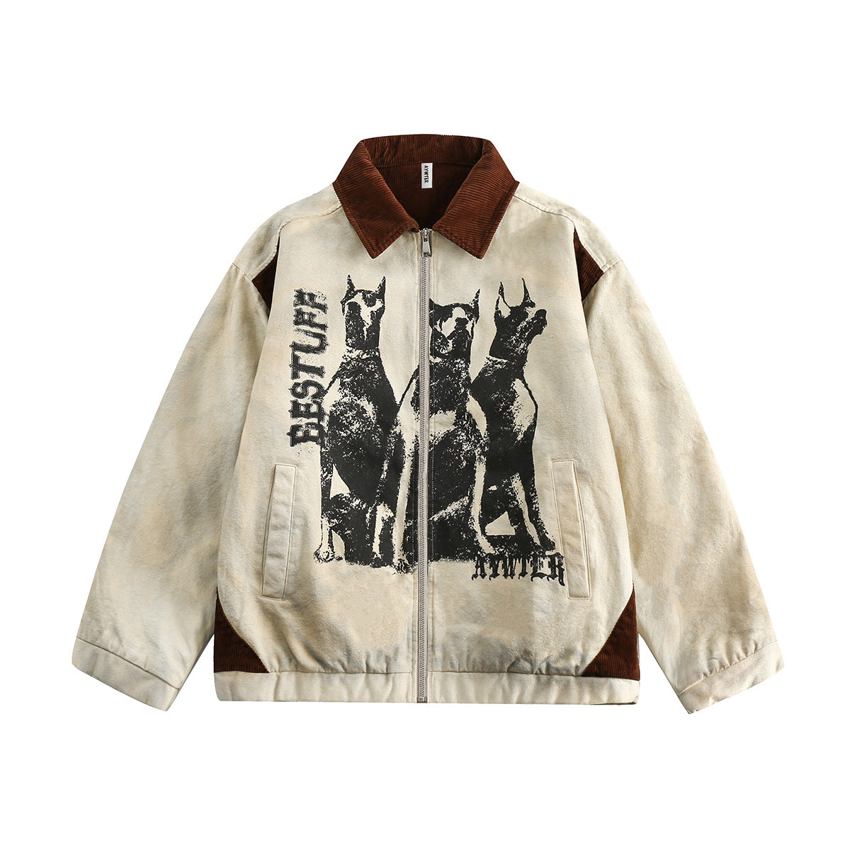 Unisex Down Jacket Men's and Women's Winter Doberman Padded Jacket