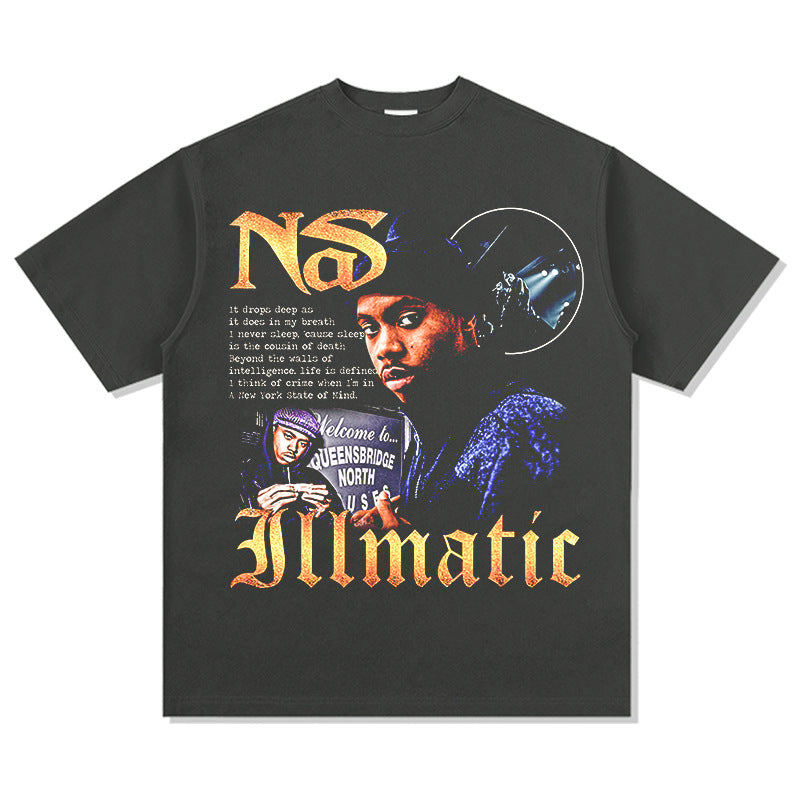 Cool t rapper hip hop rap, nasas print long sleeve short sleeve vintage