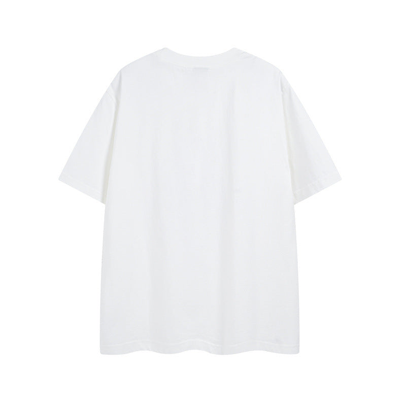 Casual Street Wear Old Short Sleeve T-Shirt Loose Casual T-Shirt Top