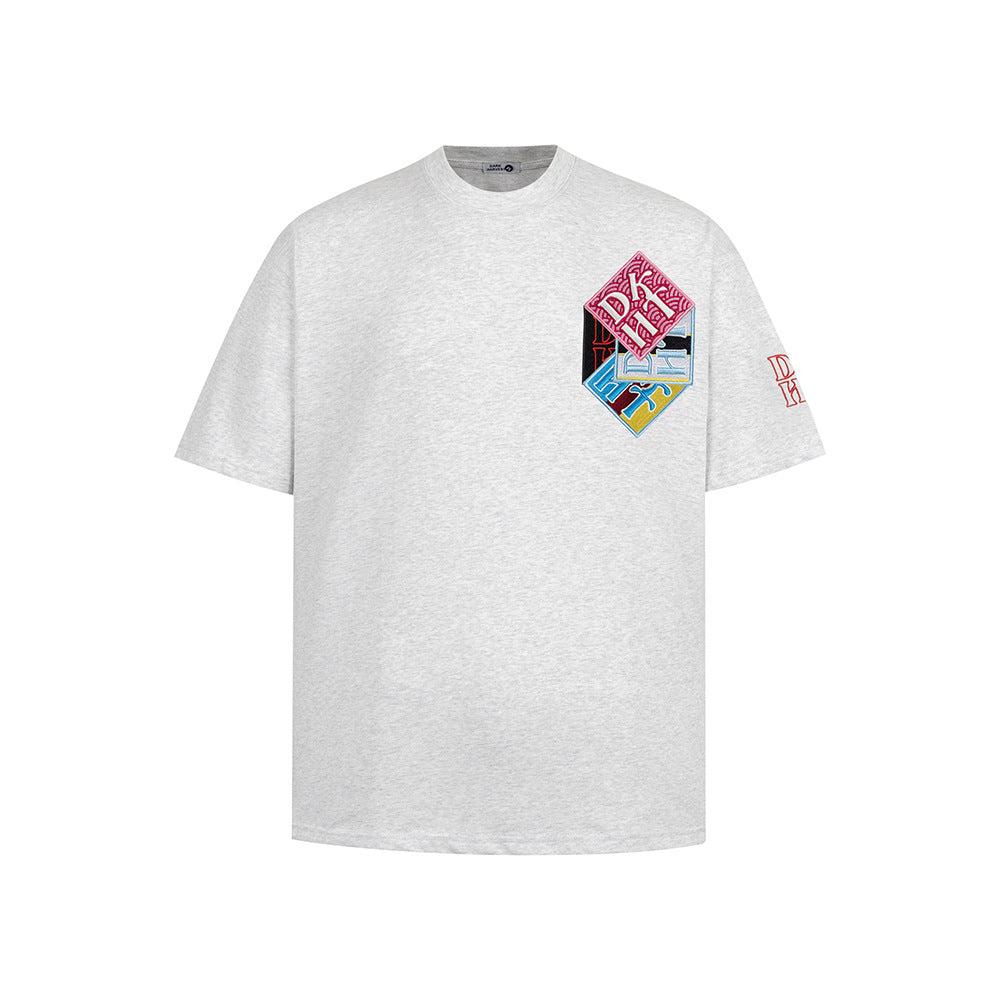 New York Hip Hop Style Vintage Summer Loose Crew Neck Couple T-Shirt