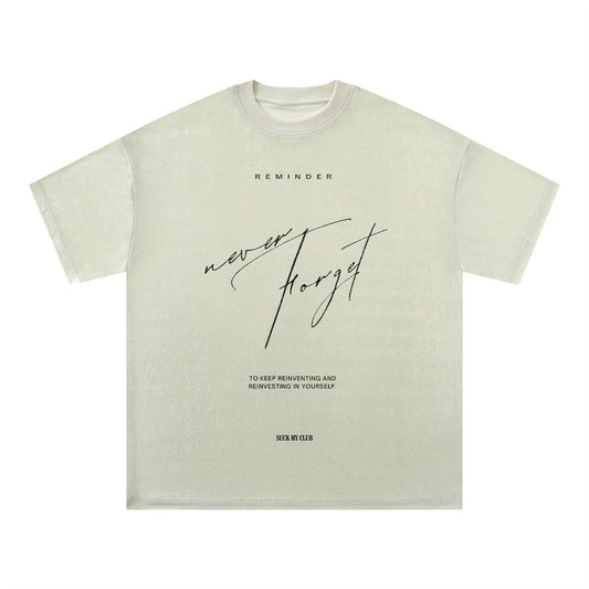 Distorted vintage crew neck short-sleeved t-shirt summer loose casual top