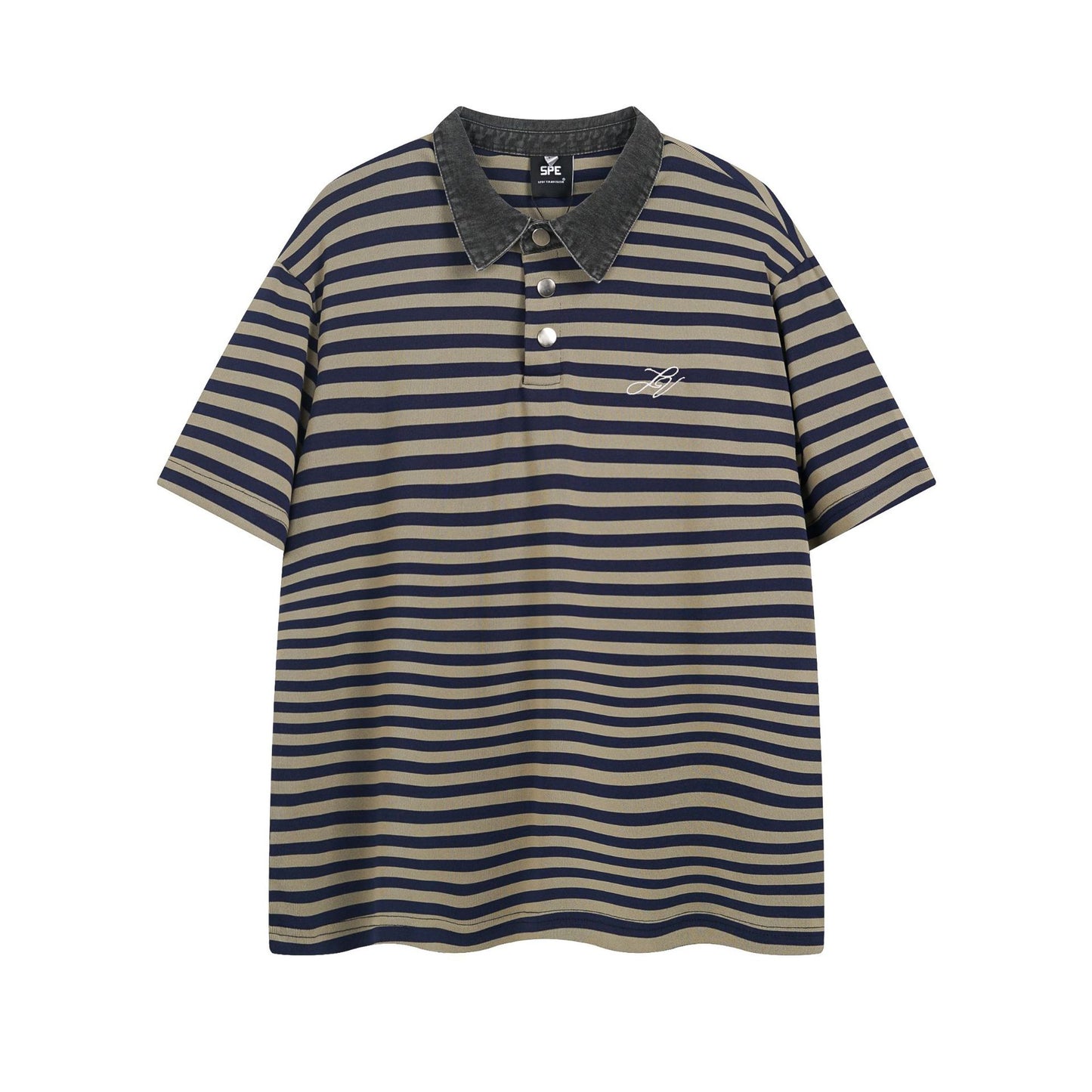 Ye T Shirt Summer Wash T-Shirt Retro Lapel Polo Shirt Short Sleeve