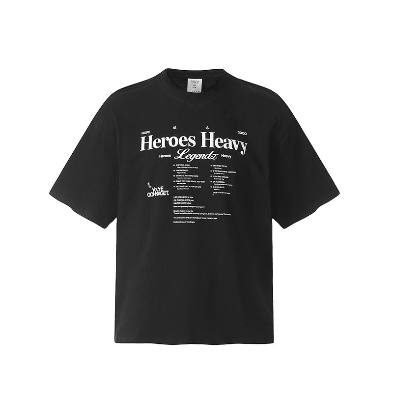 Hip hop shirt retro cleanfit slogan short sleeve t-shirt