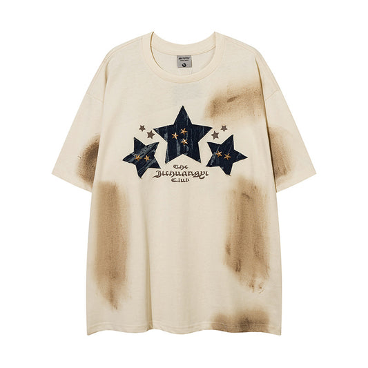 1990 Fashion T-Shirt Pentagram Short Sleeve T