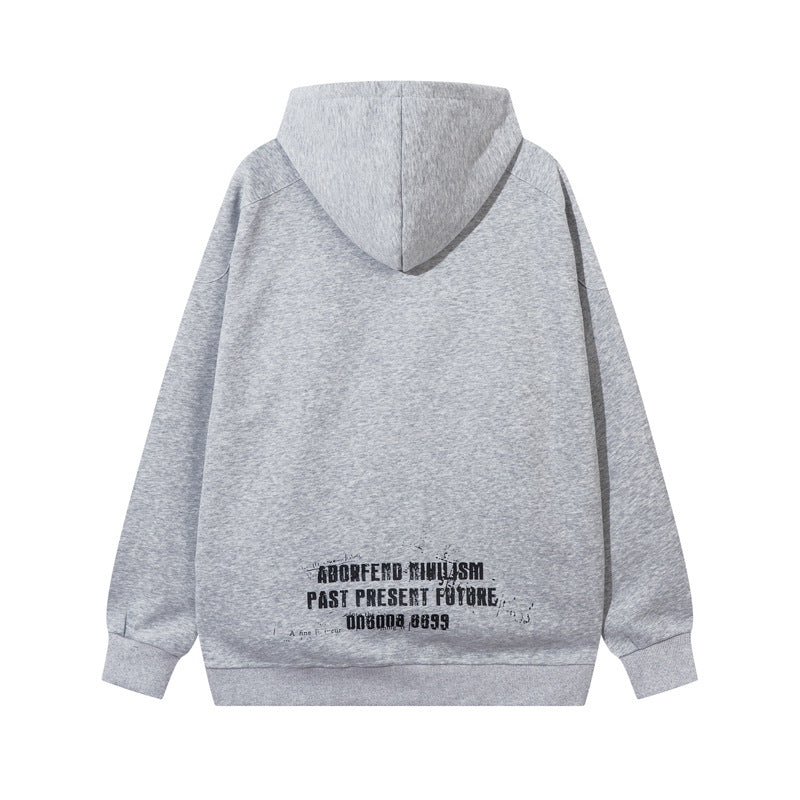 Streetwear Hoodie Hip Hop Alphabet Print Hooded Sweater Fall Loose Hoodie Jacket