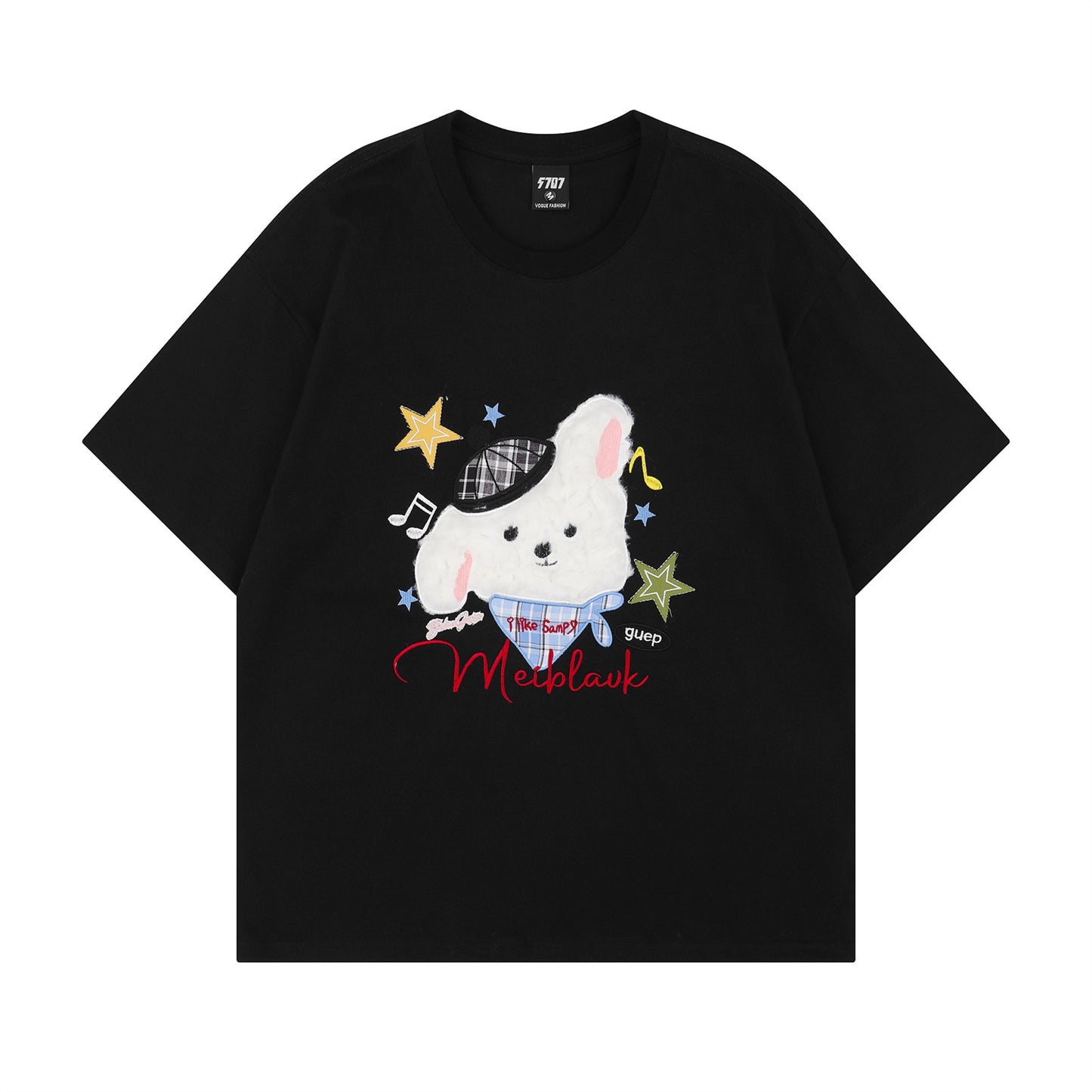 Distorted vintage short sleeve t-shirt summer oversize t-shirt