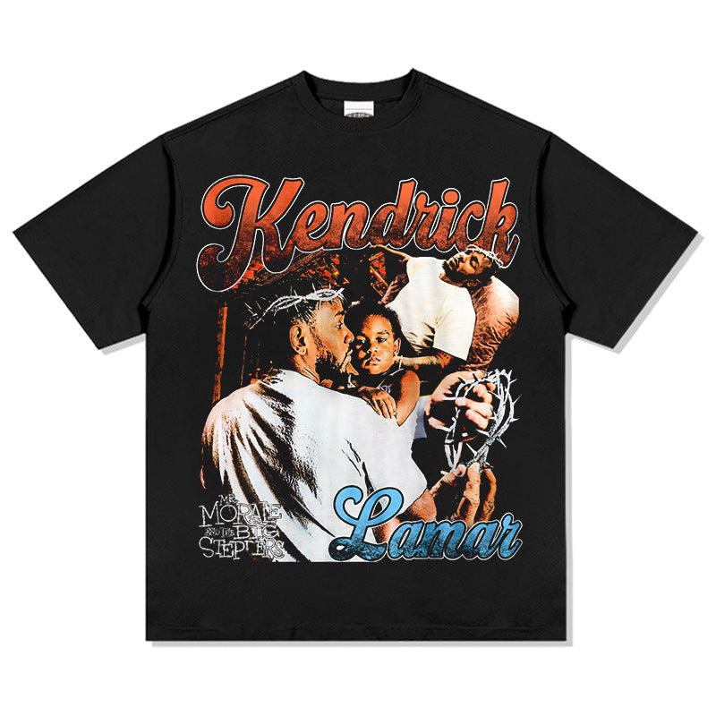 New york hip hop shop vintage hip hop kung fu kendrick print short sleeve t-shirt