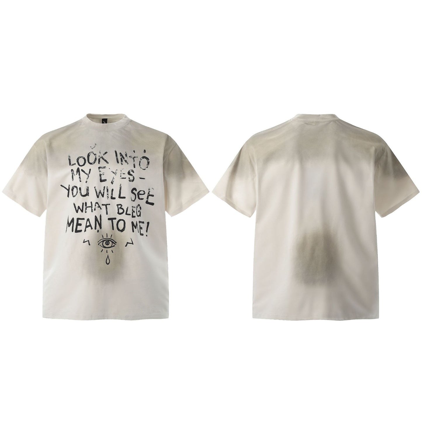 Hip Hop Clothing Summer Vintage Wash T-Shirt Short Sleeve