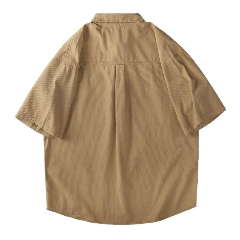 Men T-shirts Vintage Short Sleeve Summer Loose Shirt