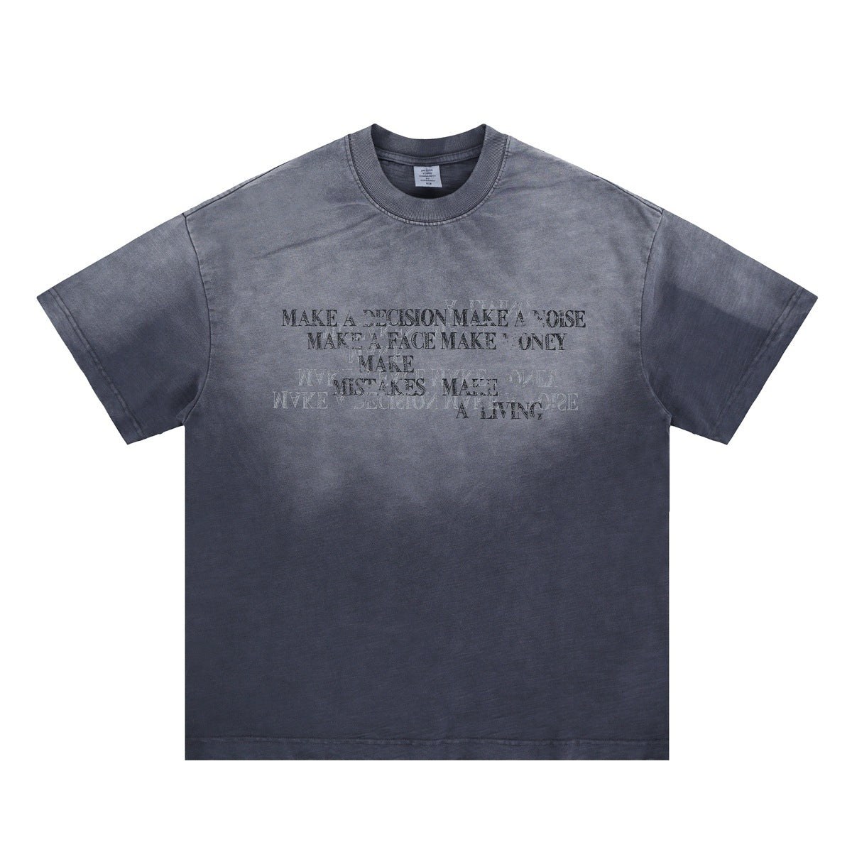 Vic Streetwear summer gradual change round neck short sleeve T-shirt