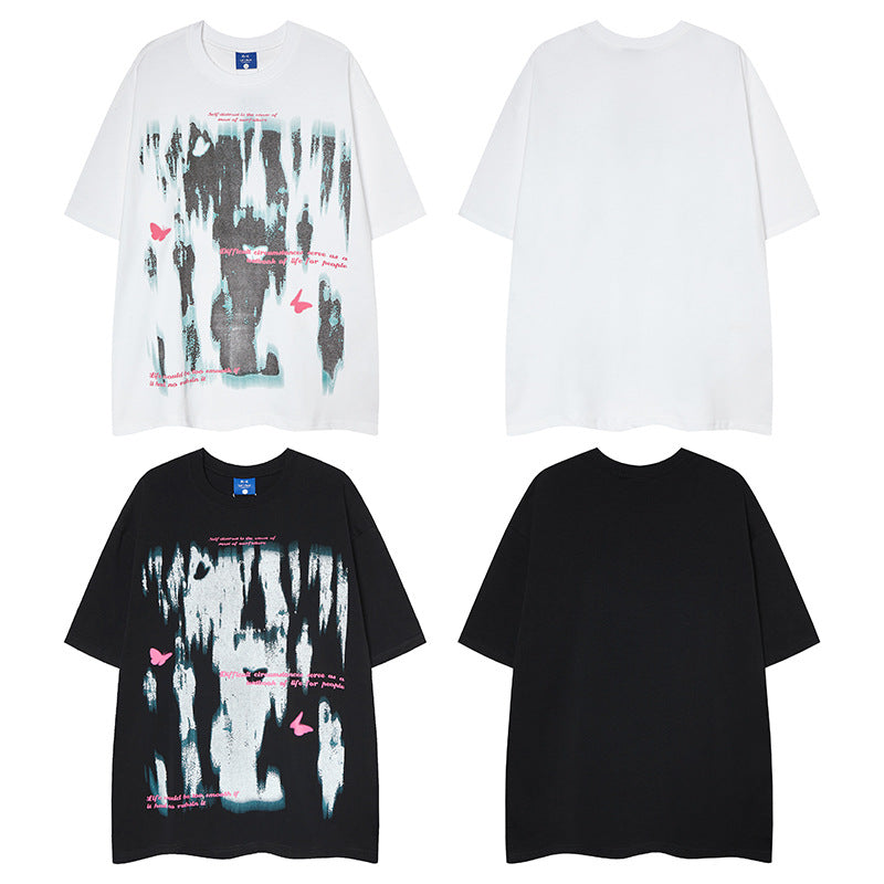 T shirt vintage usa summer hip hop character print t-shirt short sleeve