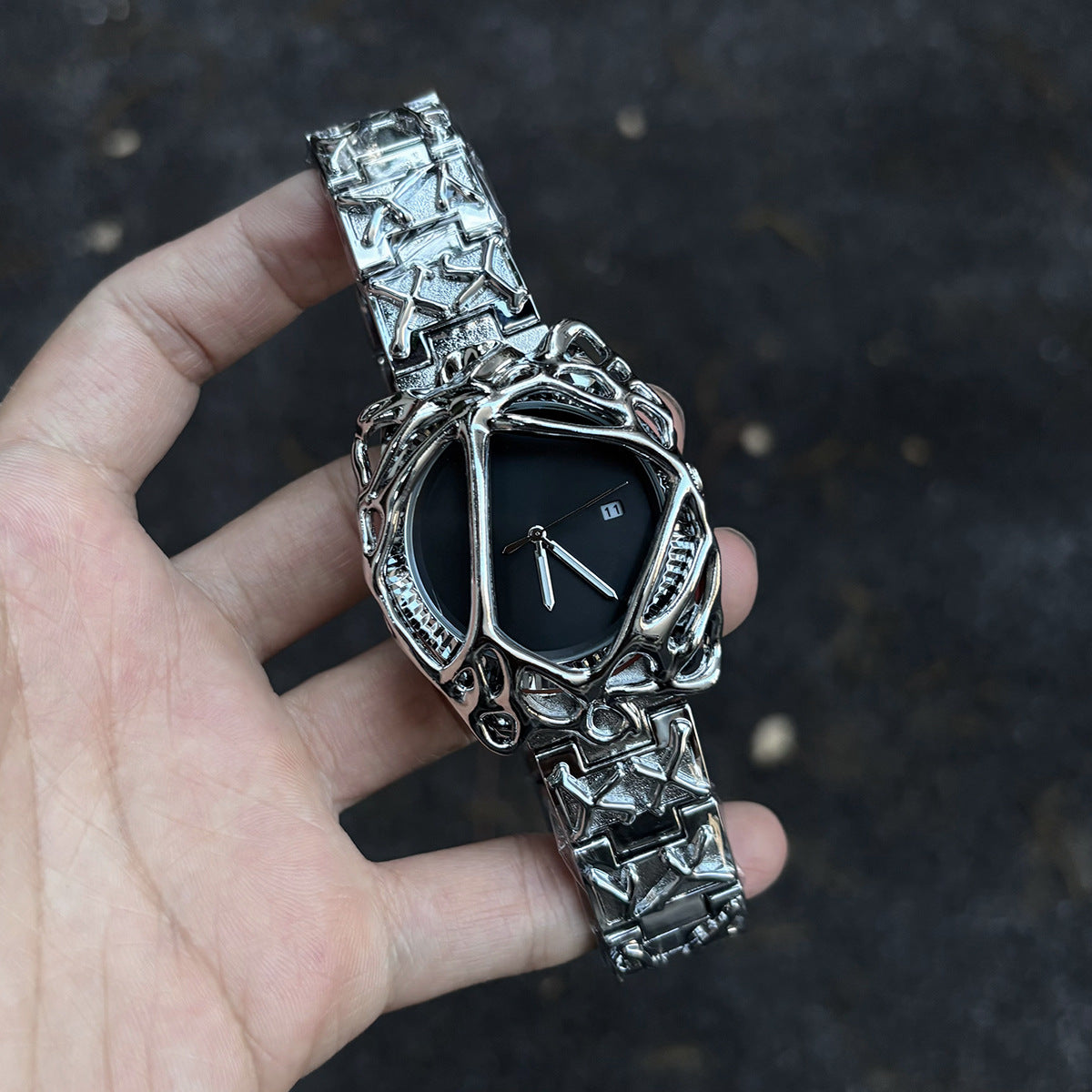 Men's watches y2k profiled spider web alabaster men's and women's hip hop waterproof