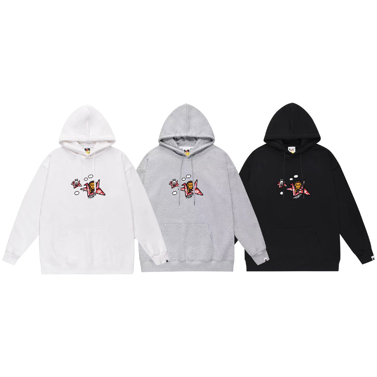 Ape Hoodie Autumn/Winter Letter Print Loose Hoodie Pullover Ape Sweater