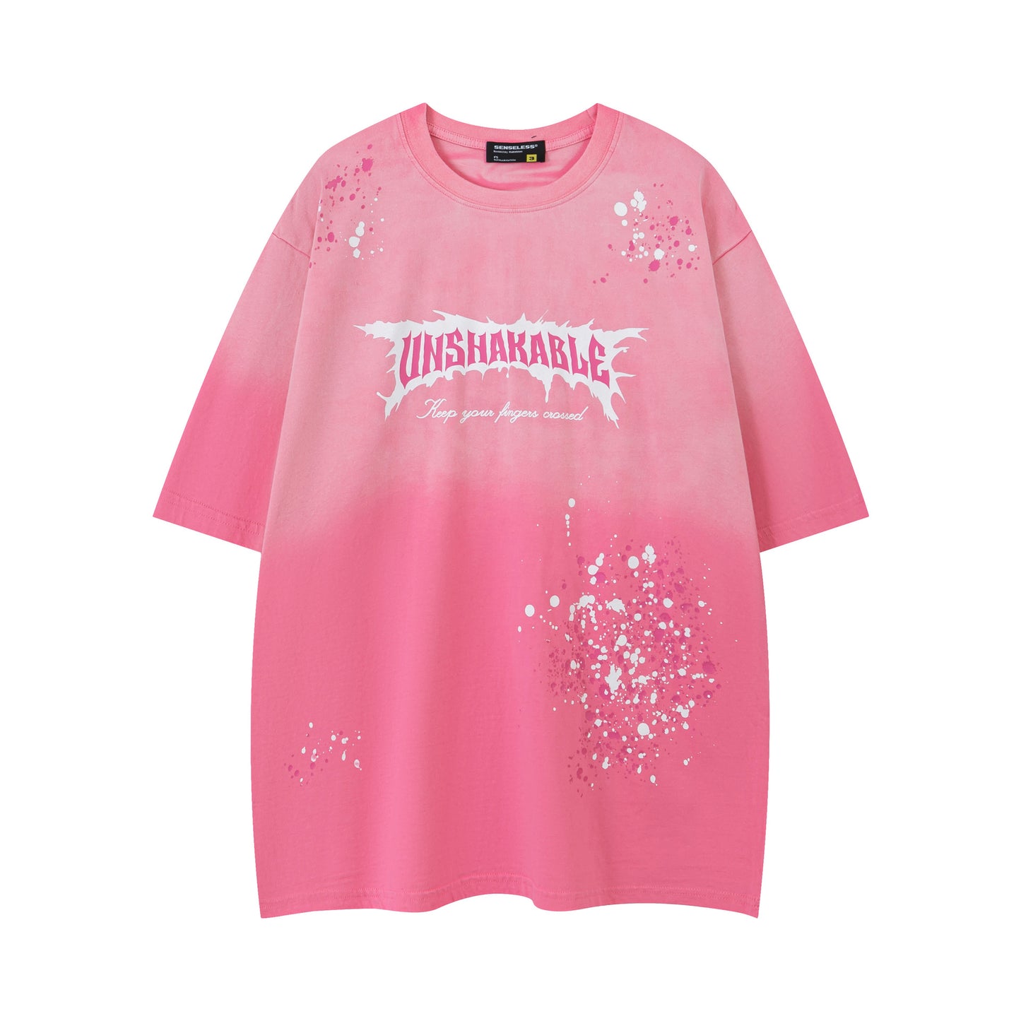 Vice streetwear Vintage Short Sleeve T-Shirt Summer Pink Gradient Top T-Shirts