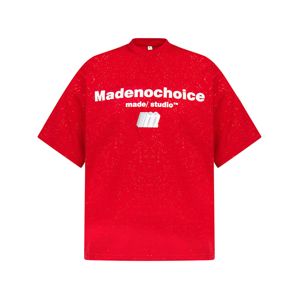 Hip Hop Shirts For Boys Letter Short Sleeve Vintage T-Shirt