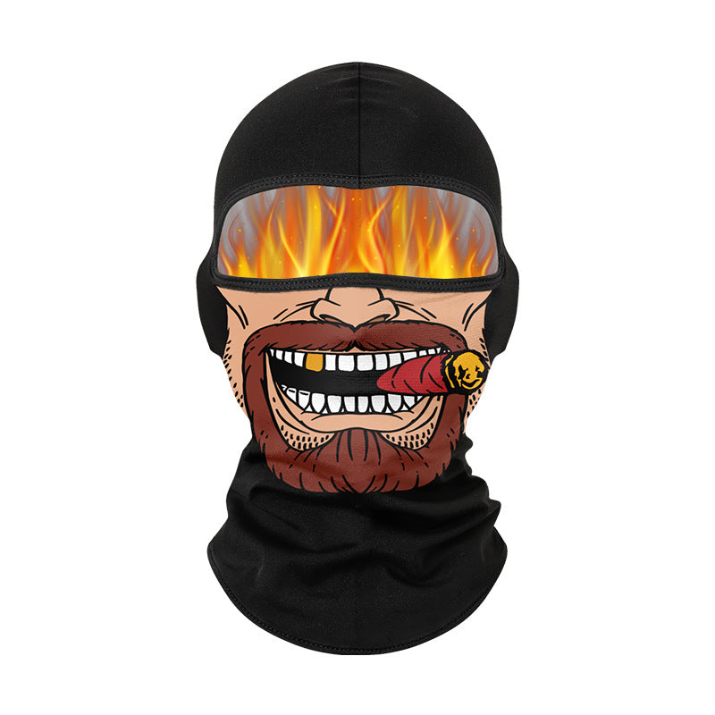 Cycling Windproof Hood Autumn and Winter Fleece Warm Windproof Cold Breathable