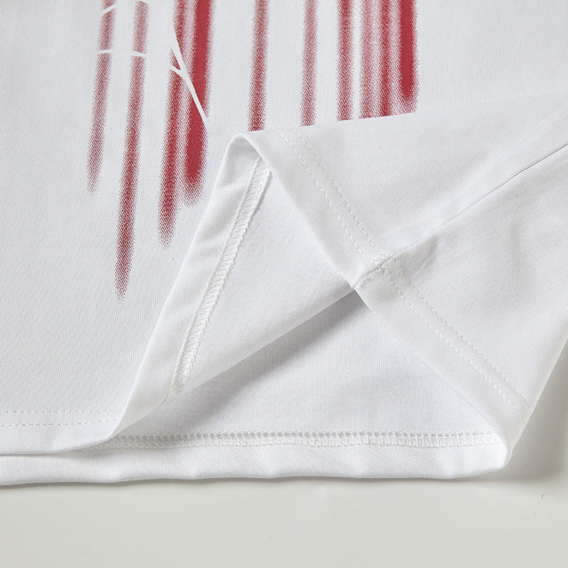 Nyc 1990 Shirt Spring/Summer Short Sleeve Spider Print T-Shirt