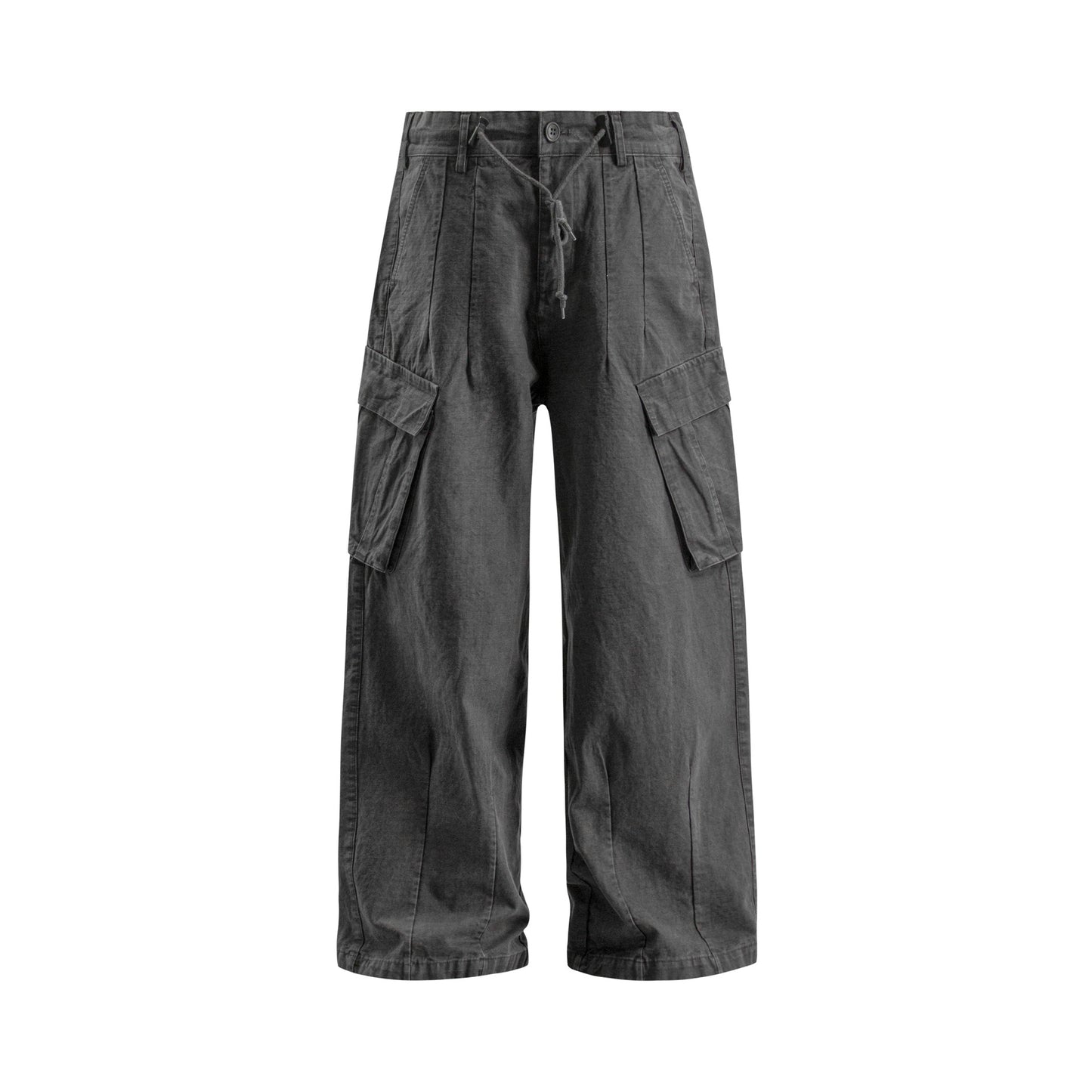 Hip Hop Pants For Boys Vintage Washed Old Overalls Loose Straight Casual Pants