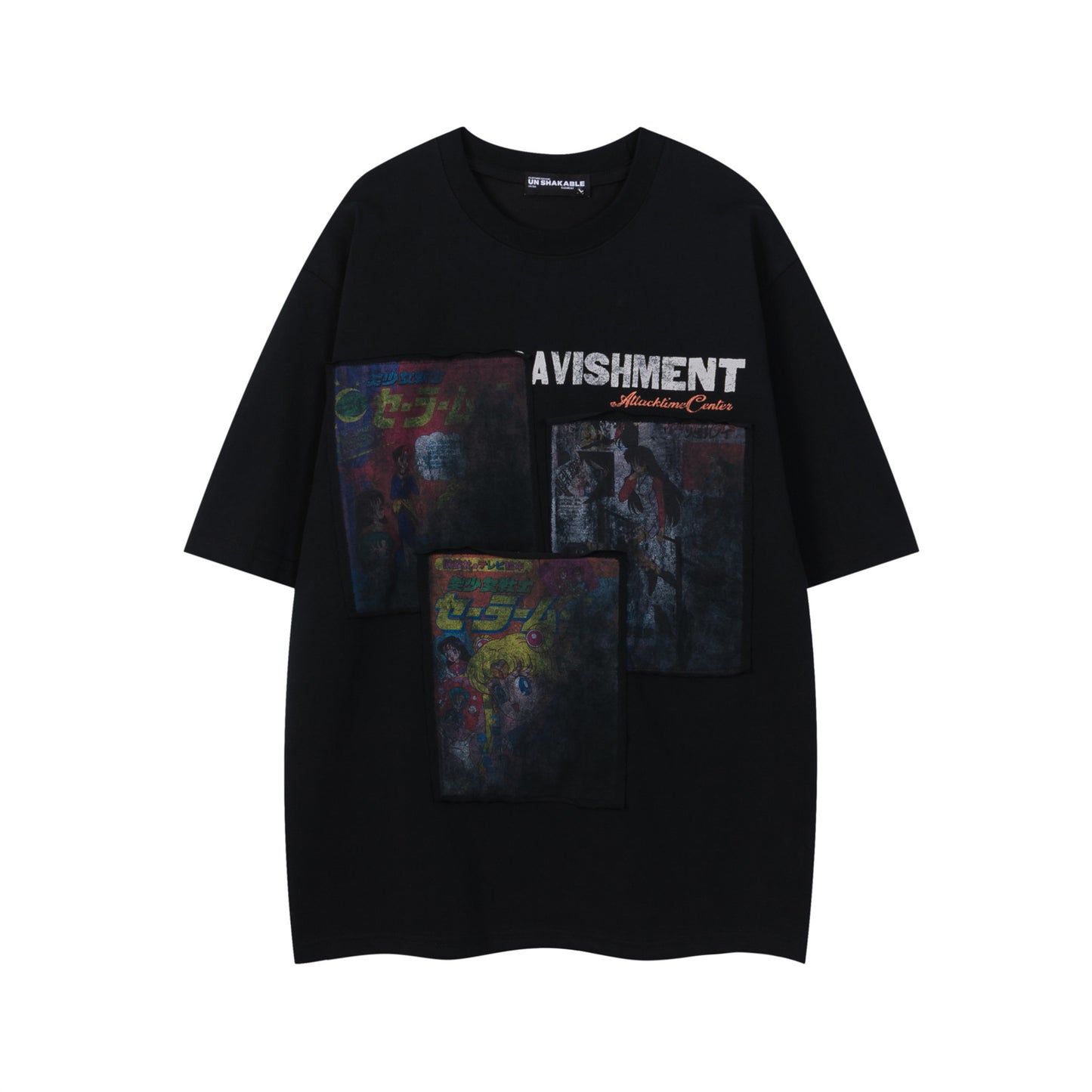 Vintage tarz t shirt vintage anime poster alphabet print short sleeve t-shirt