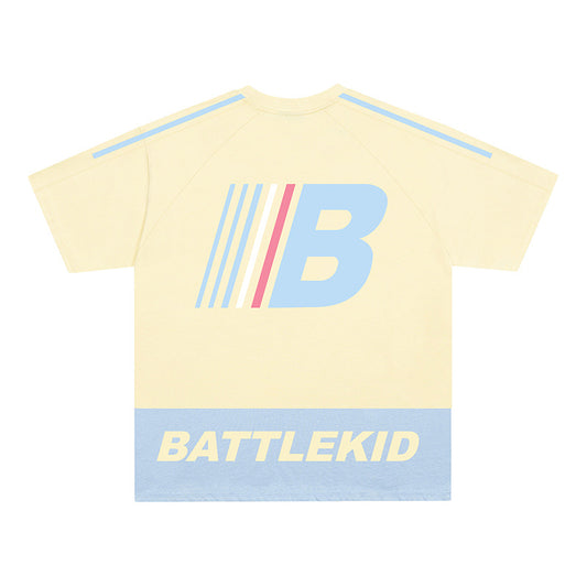 Vintage T Shirts Hip Hop Vintage Striped Short Sleeve T-Shirt Loose Casual Top