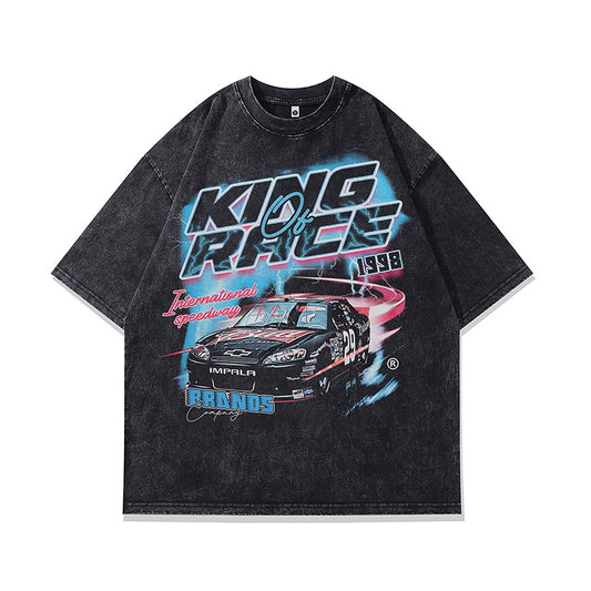 Ropa Vintage Hombre racing print oversize blouse