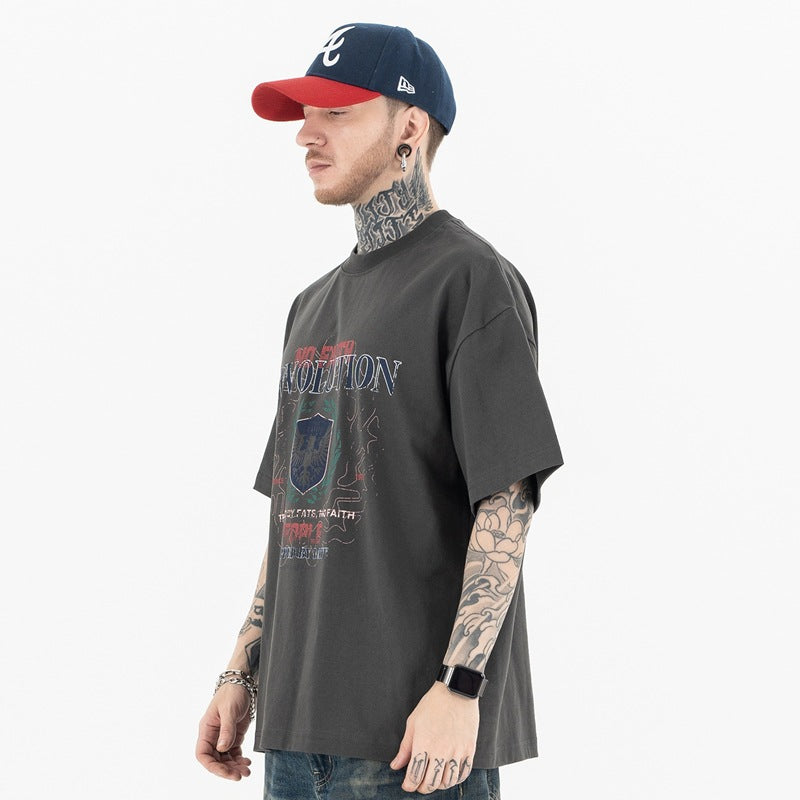 Vintage 90s Hip Hop Clothing Summer Vintage Loose Casual Short Sleeve T-Shirt