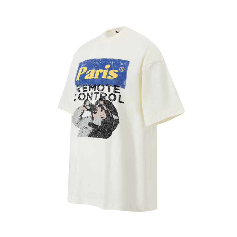 Hip Hop Shirts For Boys Vintage Short Sleeve Loose T-Shirt Top