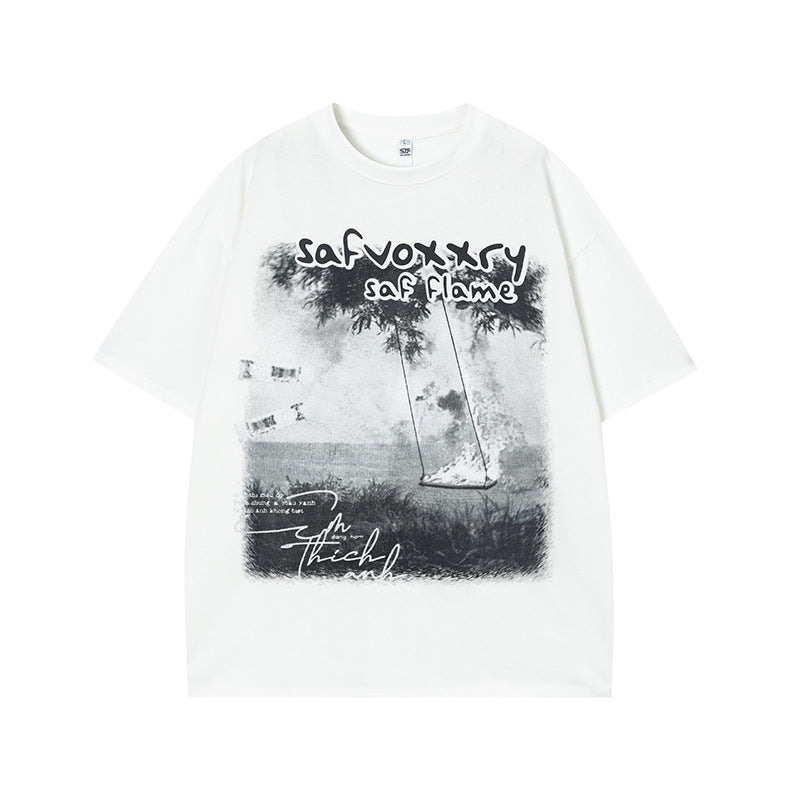 Vintage Tišö Rt Vintage Short Sleeve T-Shirt Summer Oversize