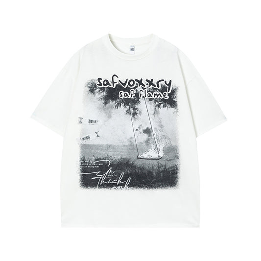 Vintage Tišö Rt Vintage Short Sleeve T-Shirt Summer Oversize