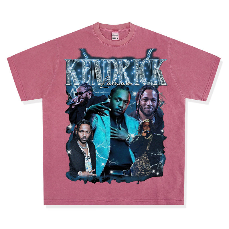 New york hip hop shop vintage hip hop kendrick la print short sleeve t-shirt