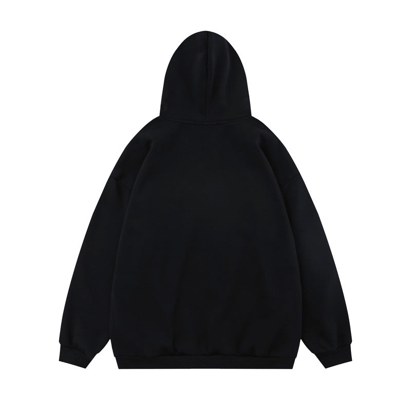 Streetwear Hoodie Vintage Abstract Character Print Hooded Sweater