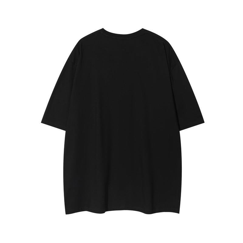 Vice streetwear Cat Print Black Short Sleeve T-Shirts