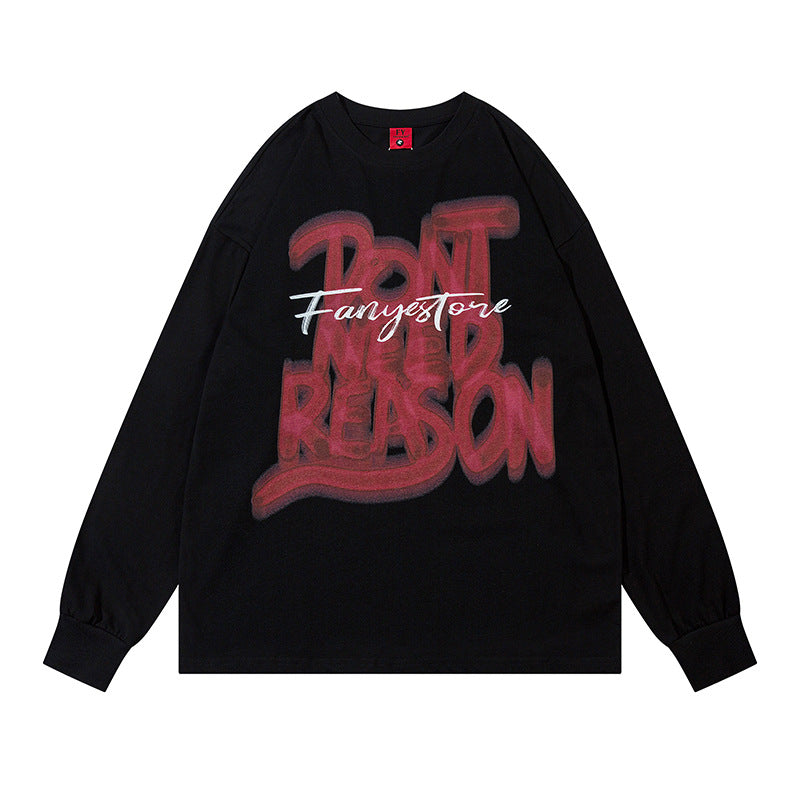 Marcas De Streetwear Graffiti Long Sleeve T-Shirt Oversize Autumn Top