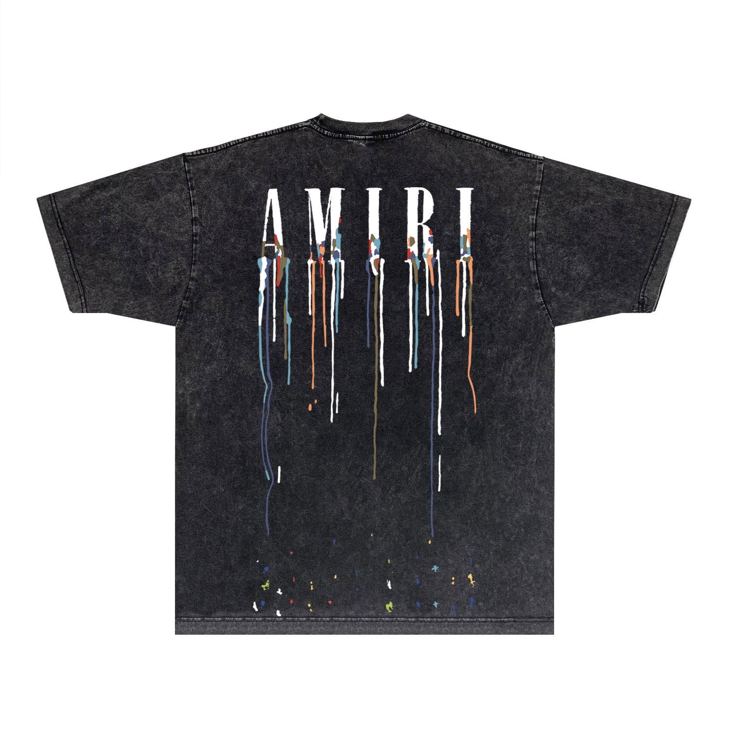 Amiri T-shirt Washed and Worn Retro Short Sleeve T-shirt