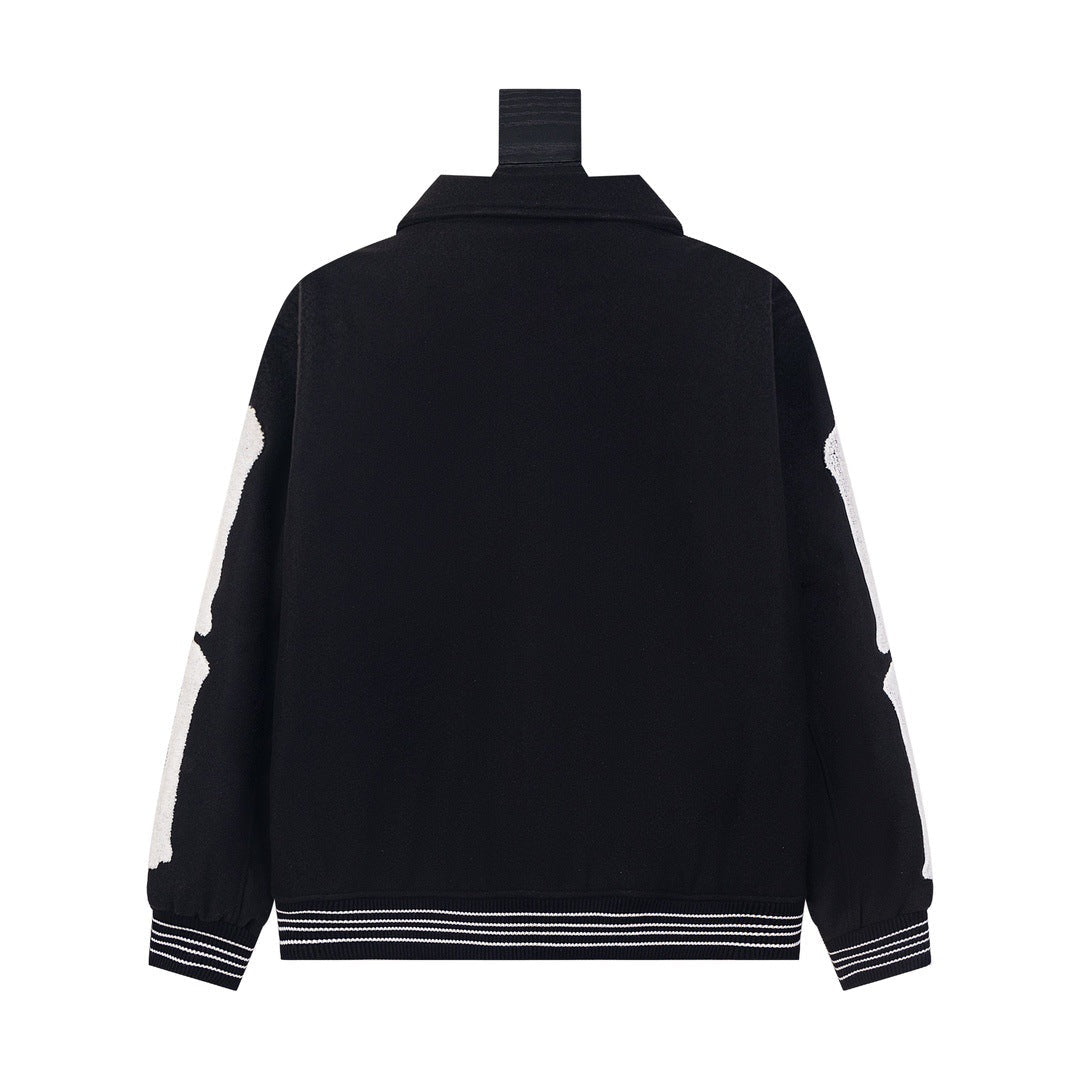Amiri Jacket AMI Letter Embroidery Contrast Sleeve Jacket Jacket Men's and Women's