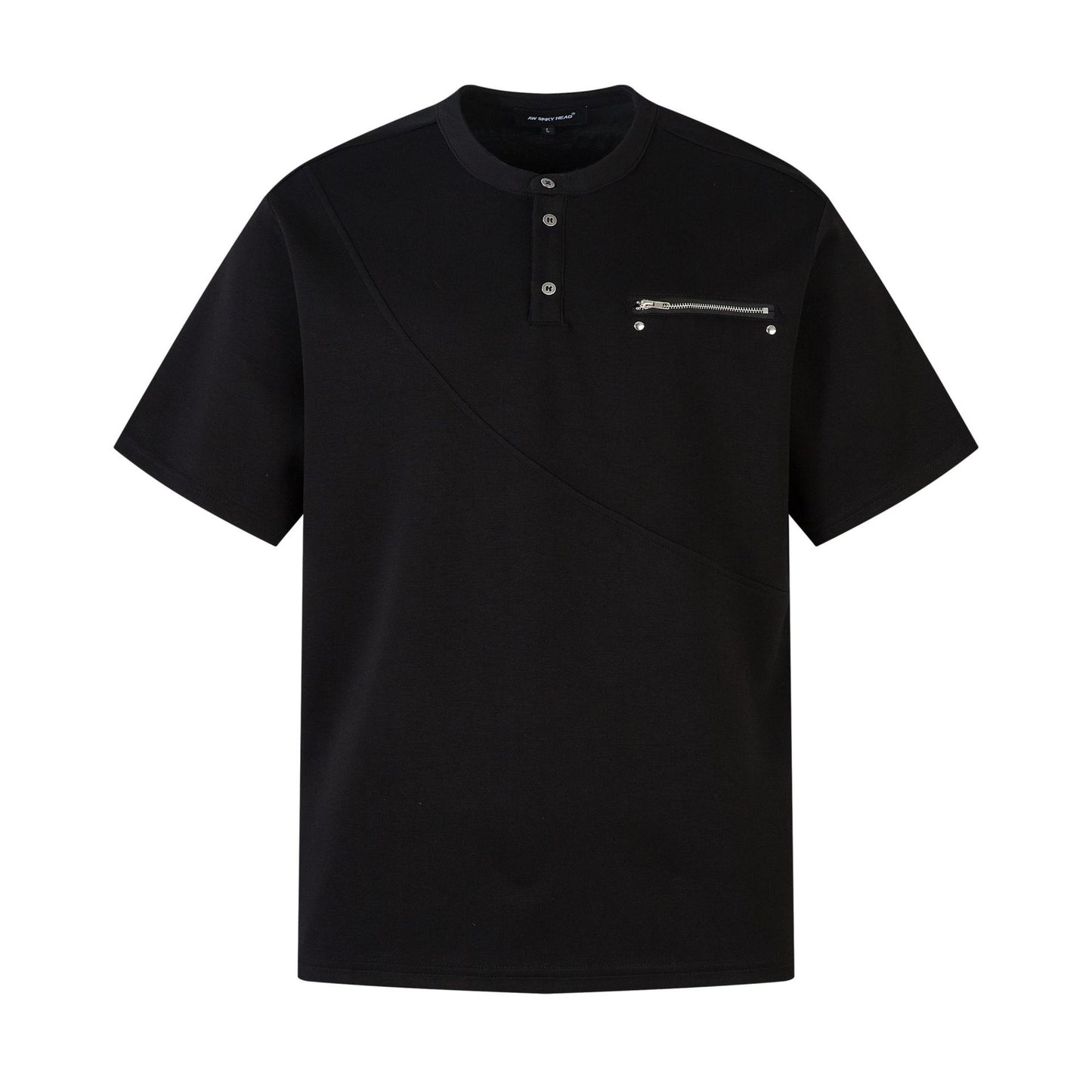 Ye T Shirt Summer Zipper T-Shirt Short Sleeve