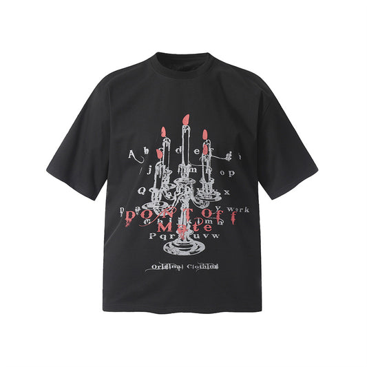 Camisas Retros Casual Loose Sports Men's and Women's Crew Neck T-Shirt