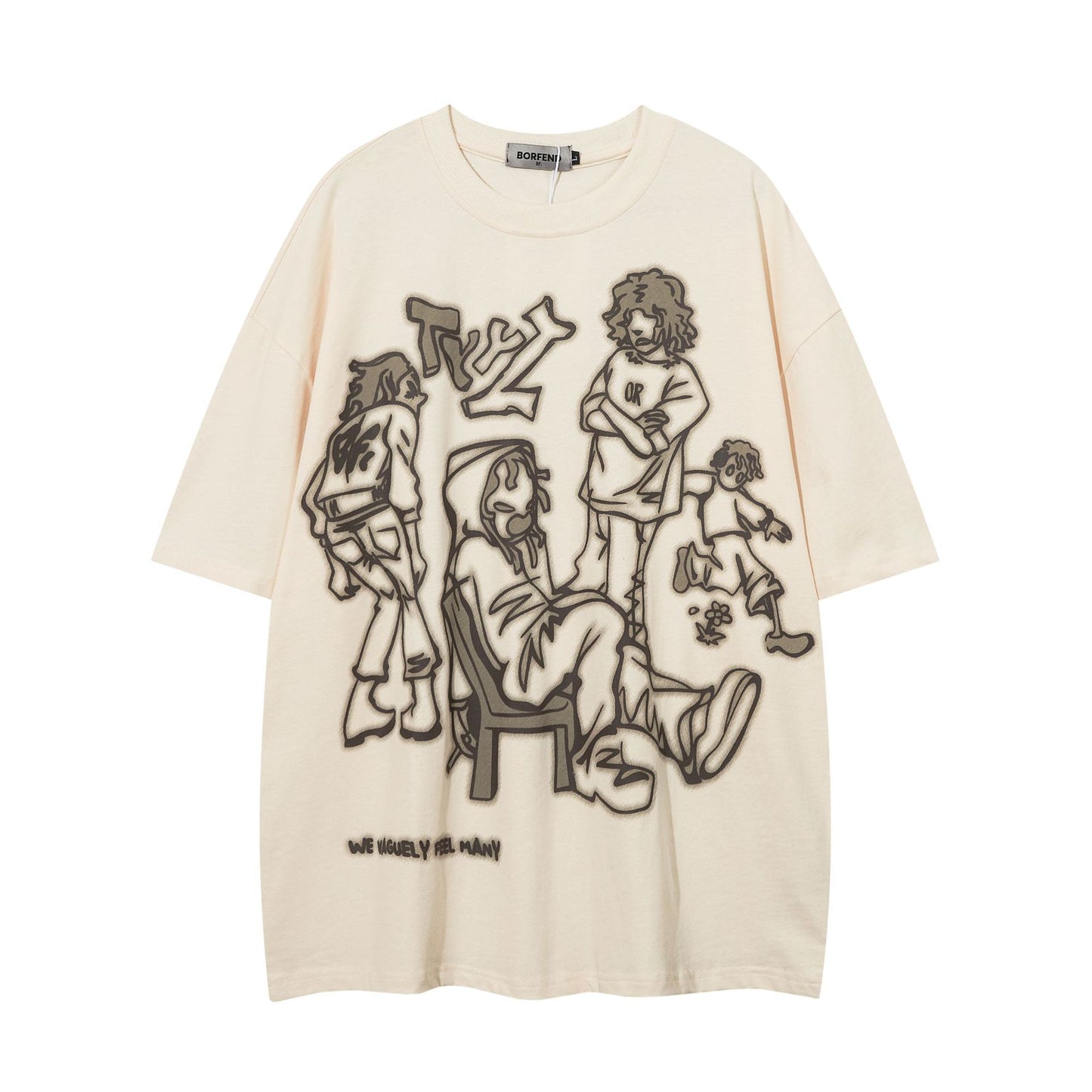 Hustle vintage cartoon short sleeve t-shirt