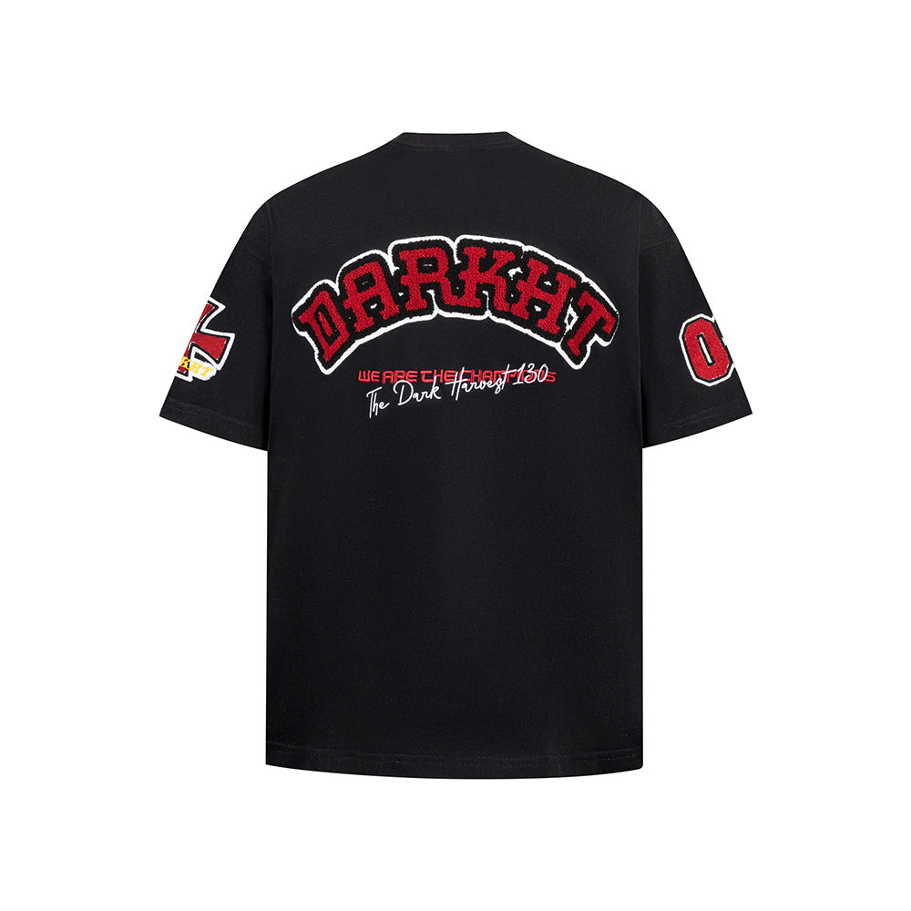 T shirt vintage usa embroidery short sleeve t-shirt men