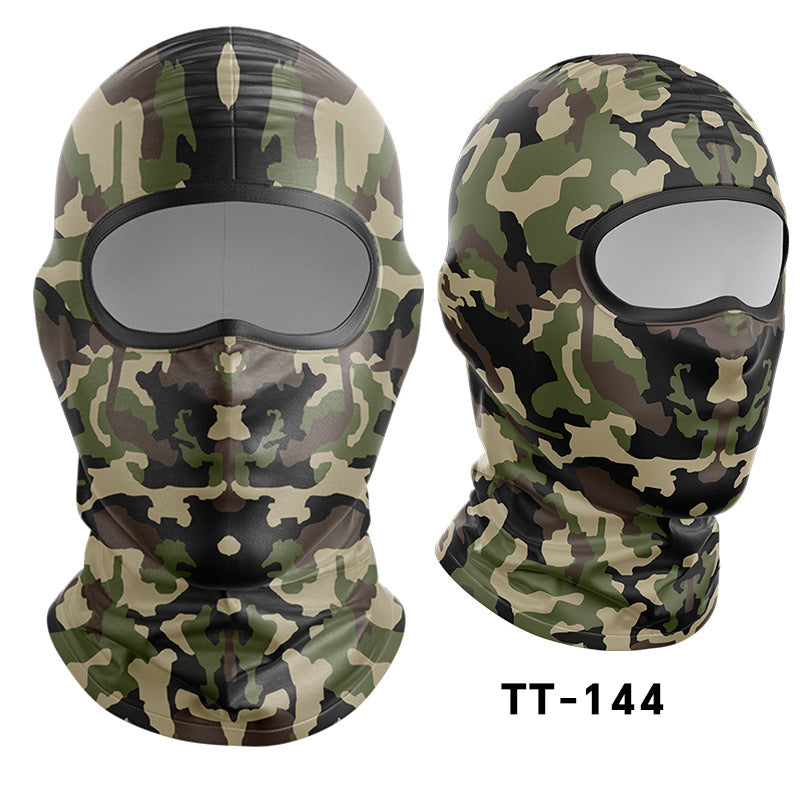 Cycling Windproof Hood Camouflage Python Ice Silk Mask Sunscreen Windproof