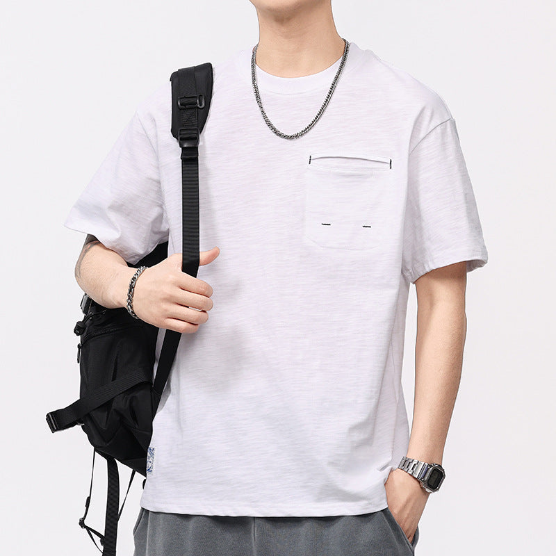 Mens T-shirts Vintage Short Sleeves Summer Loose