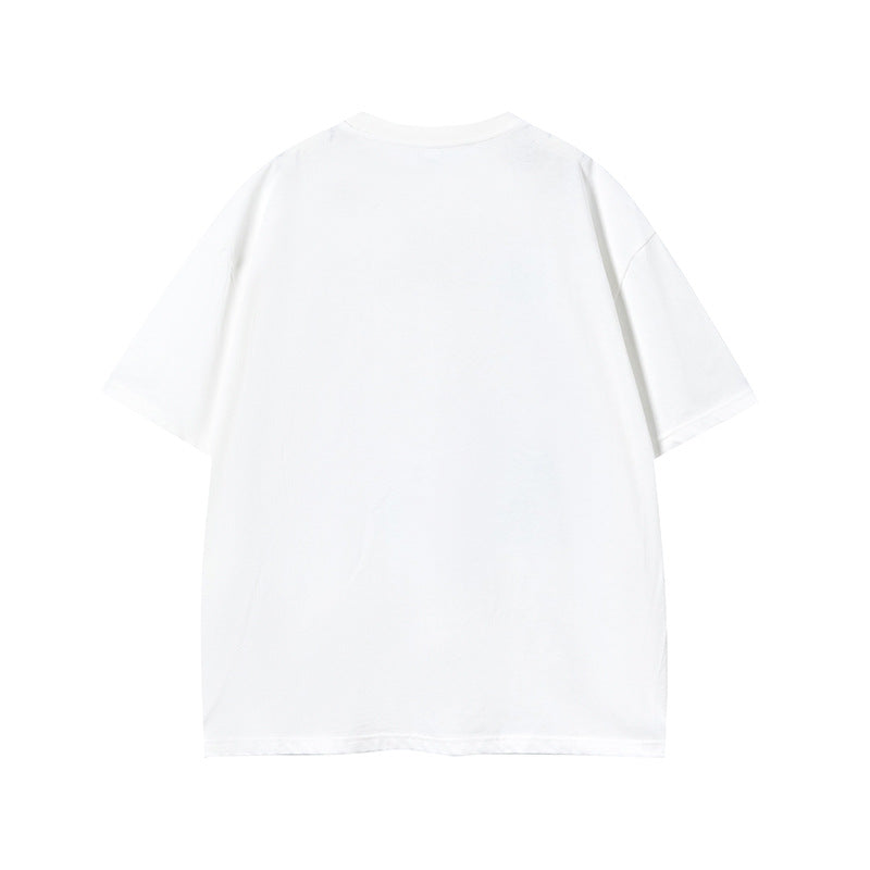 Vintage Tišö Rt Cartoon Printed Short Sleeve T-Shirt Loose Casual Top