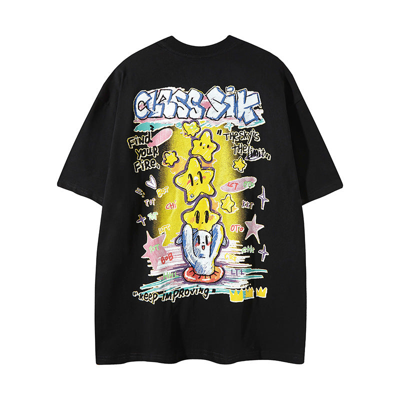 Nyc 1990 Shirt Vintage Alphabet Embroidered Short Sleeve T-Shirt
