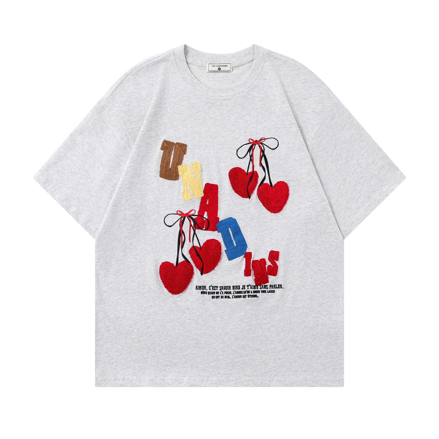 Ye T Shirt Summer Vintage T-Shirt Loose Embroidery Short Sleeve