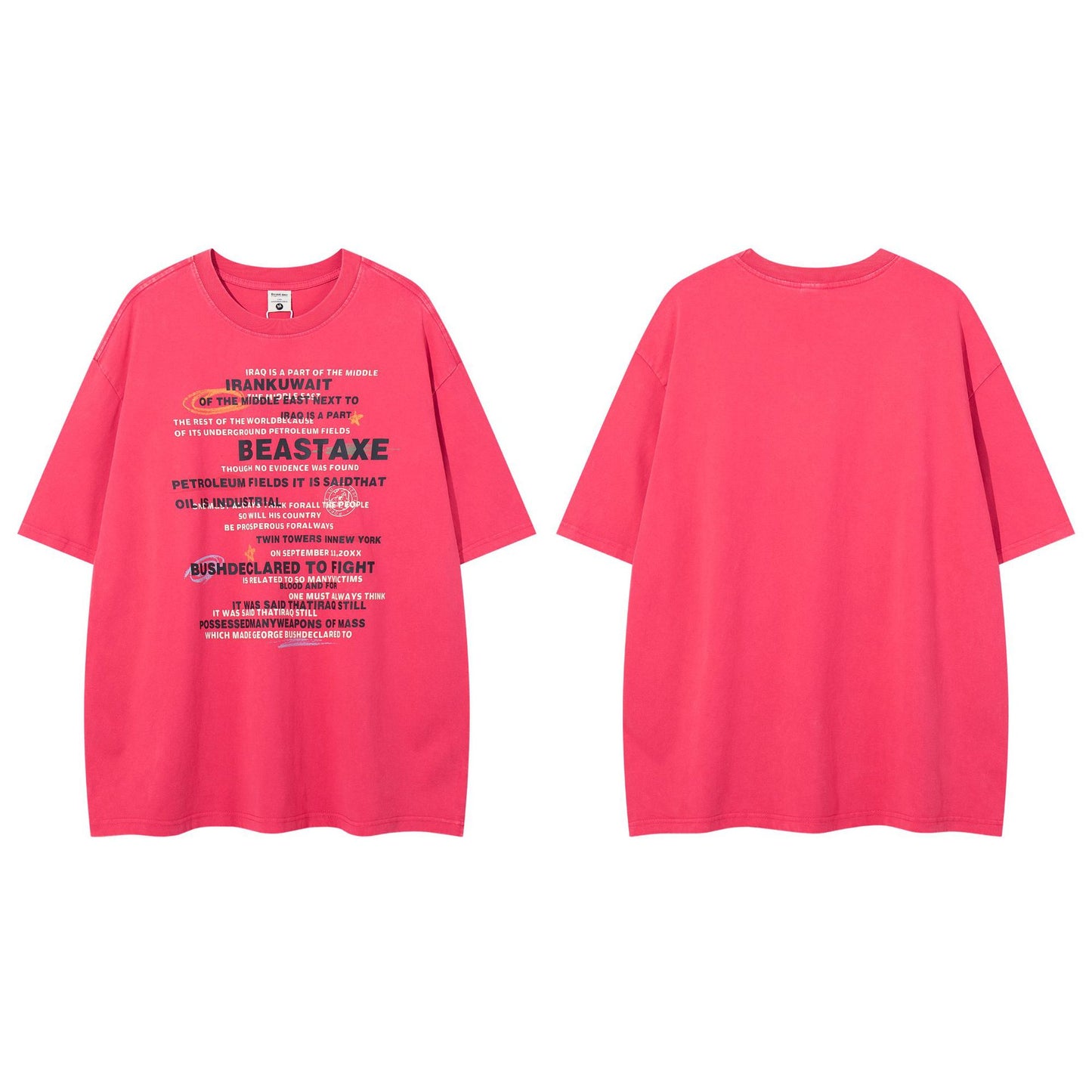 Hip Hop Clothing Summer Vintage T-Shirt Short Sleeve