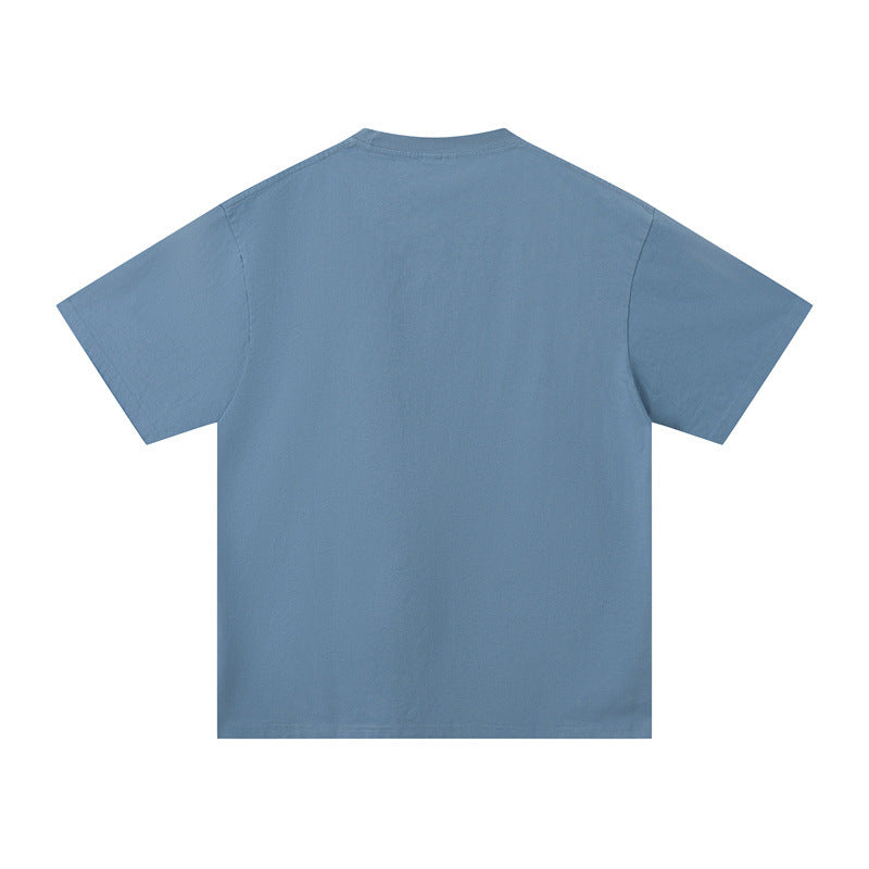 US drip outfits summer retro gradual change casual loose short sleeve T-Shirts