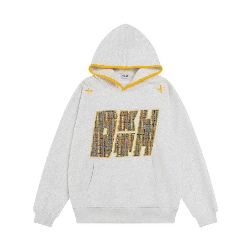 Streetwear Hoodie Vintage Embroidered Hooded Sweater Loose Hoodie