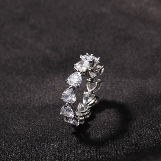 Rings Hip Hop Rings Men's Love Zircon Spectrum St. Valentine's