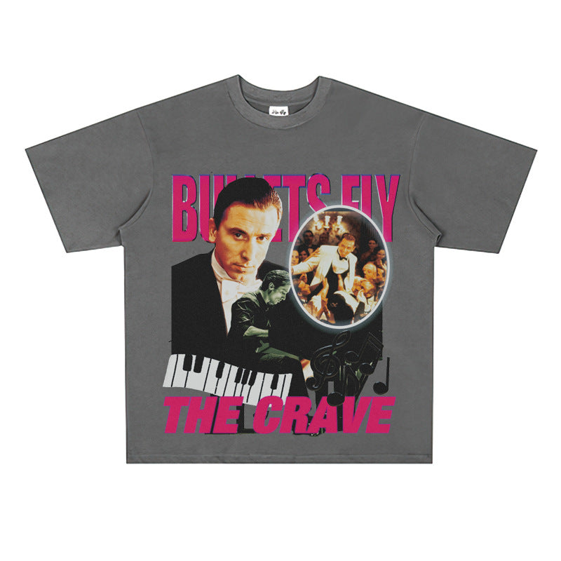 Film Star T Shirt the Legend of 1900 Loose Retro Street Cotton American T-shirt